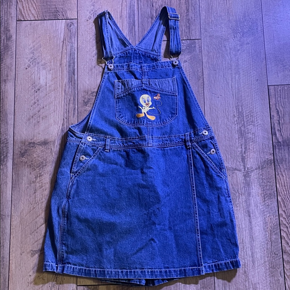 Blue Denim Tweety Bird Overalls